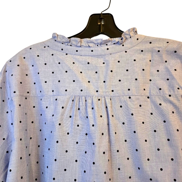 Talbots Cotton Feminine Popover-Dot Top Feminine Cottage Preppy Core Size: XL/P - Picture 4 of 12
